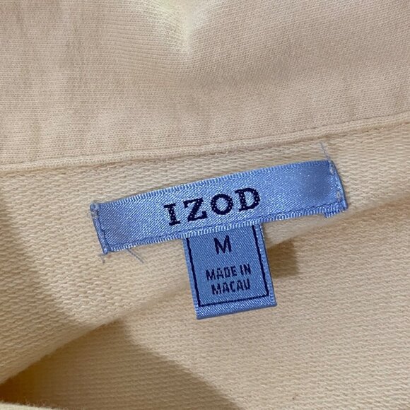 Vtg IZOD One Button Womens Jacket Blazer M Butter Yellow Easter Spring Preppy - Picture 5 of 5